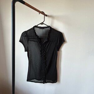 The Limited sheer black top xs